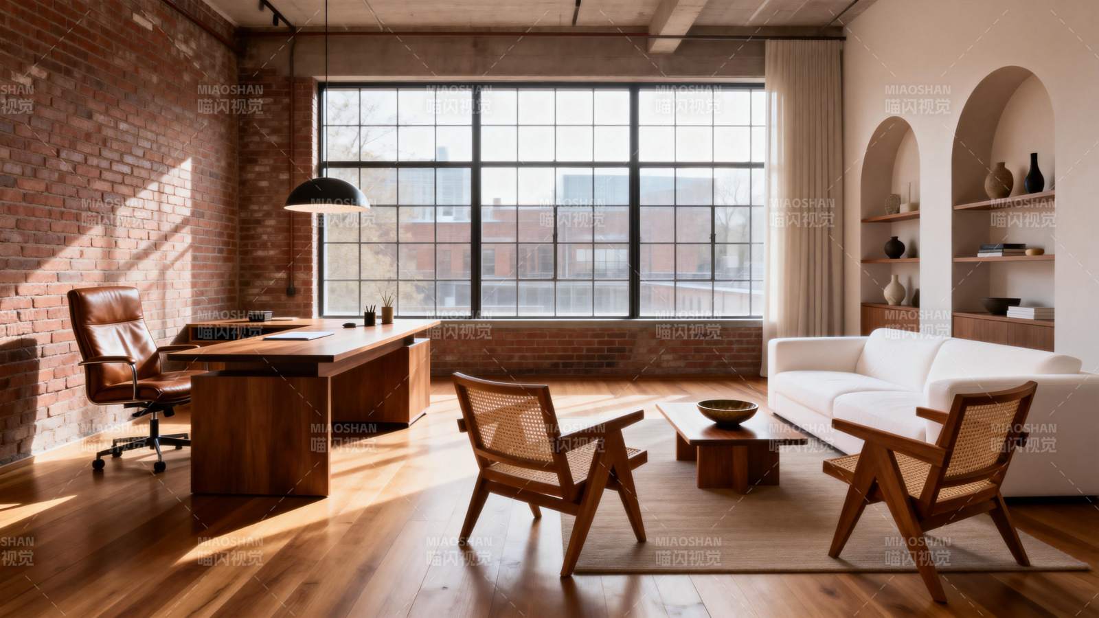 现代工业风客厅图片