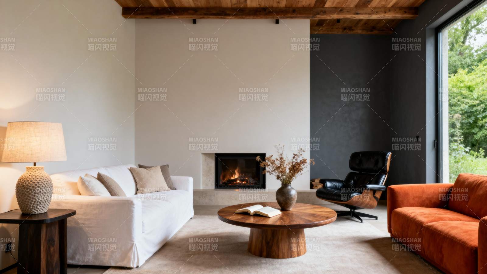 现代客厅温馨一角图片