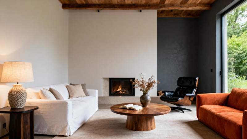 现代客厅温馨一角图片