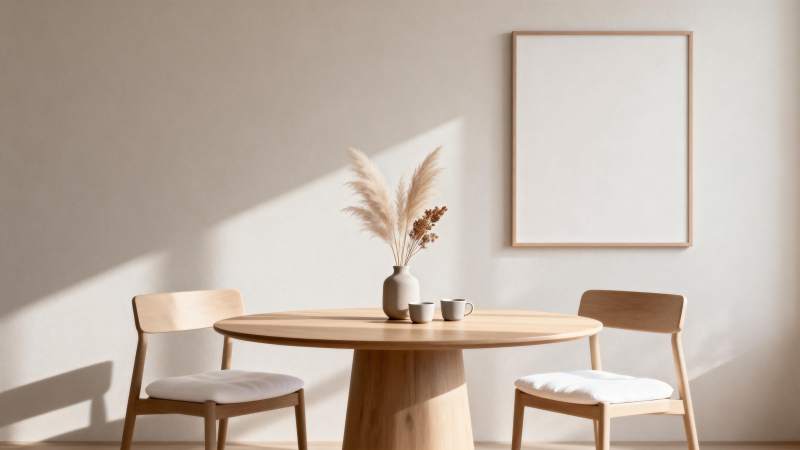 简约餐桌布置图片