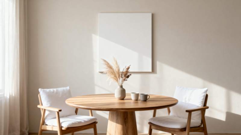 简约餐桌布置图片