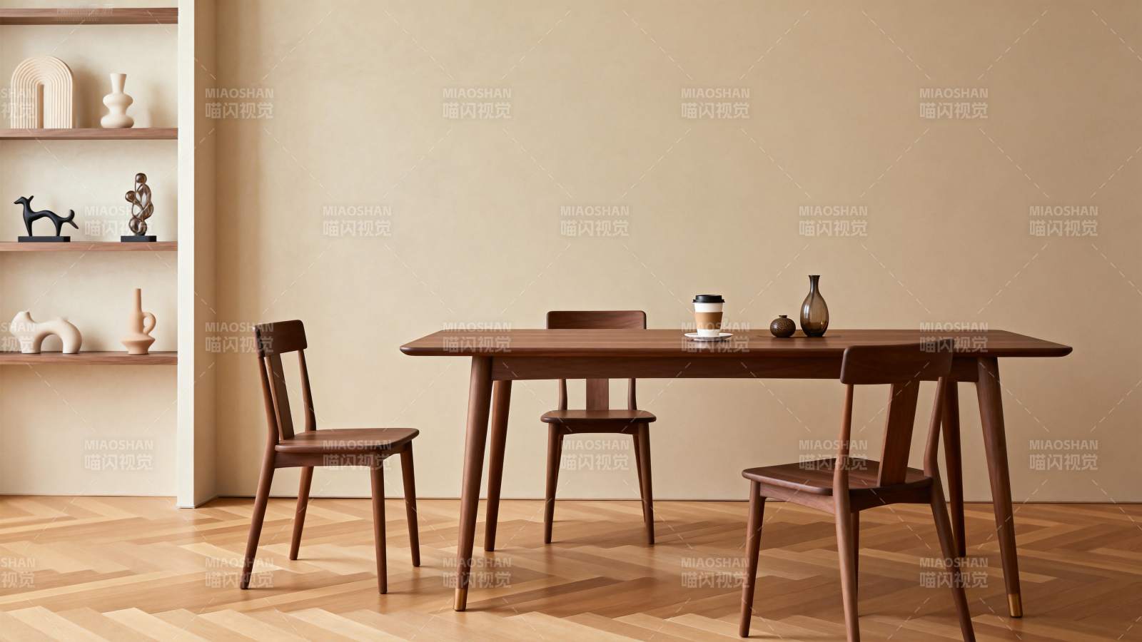 简约木质餐桌椅图片
