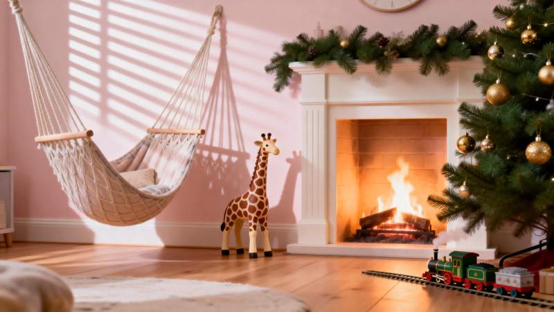 温馨圣诞客厅一角图片