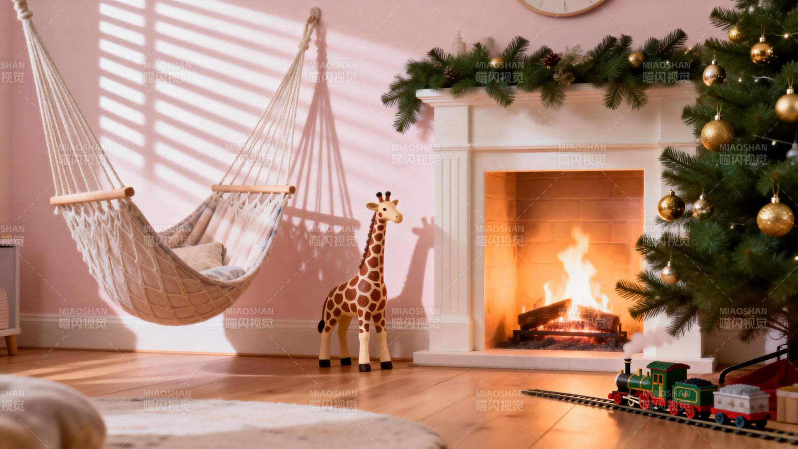 温馨圣诞客厅一角图片