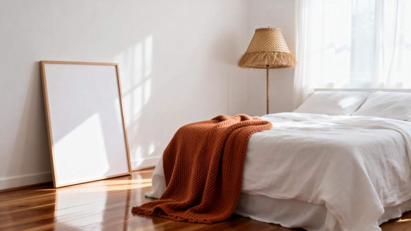 温馨卧室一角图片