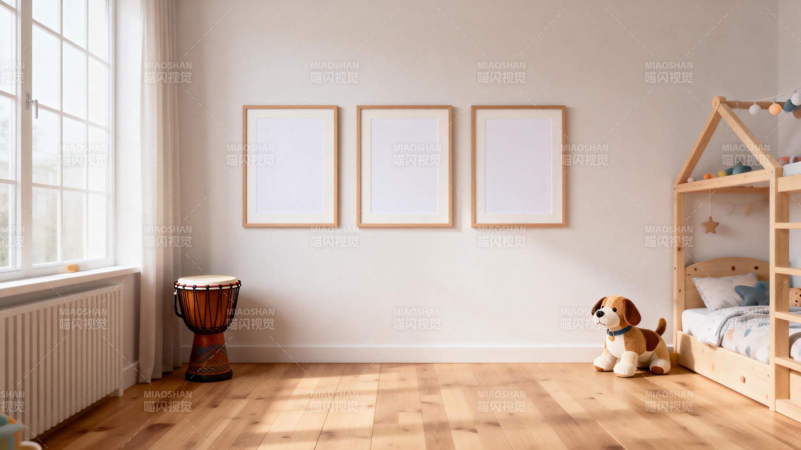 温馨儿童房一角图片