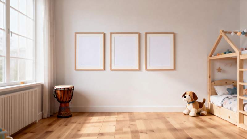 温馨儿童房一角图片