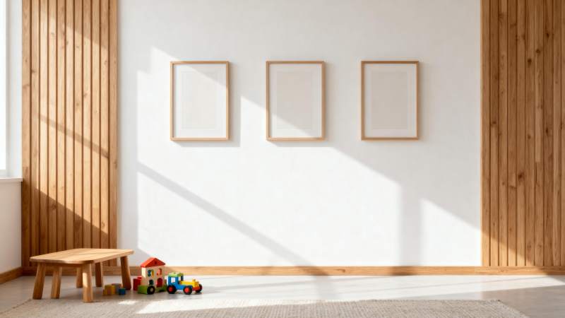 简约儿童房一角图片