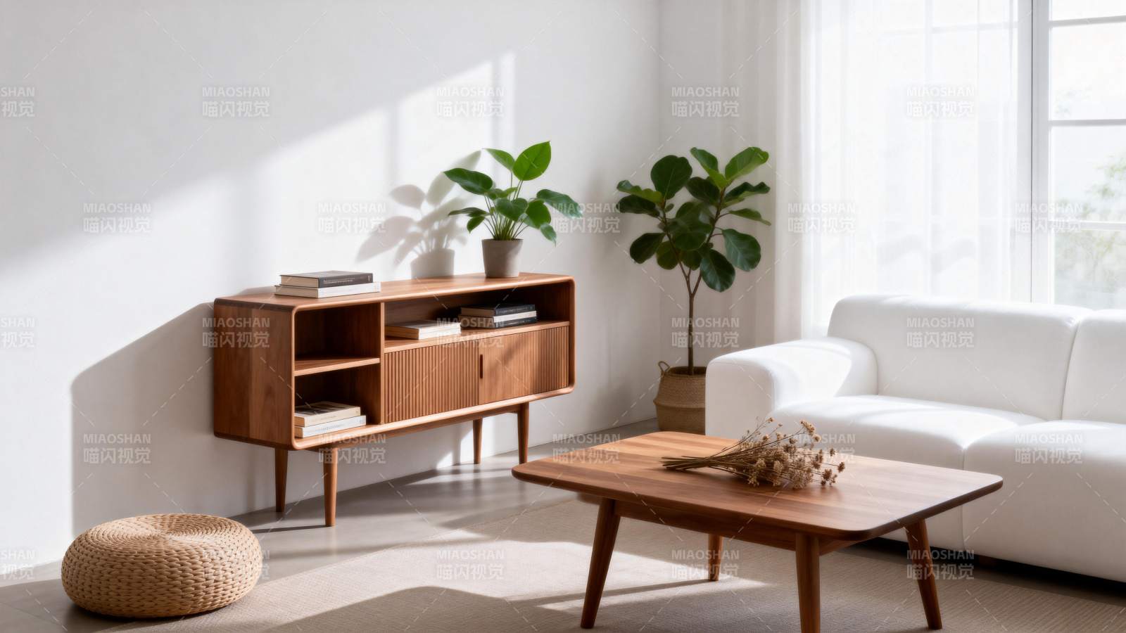 简约客厅绿植装饰图片