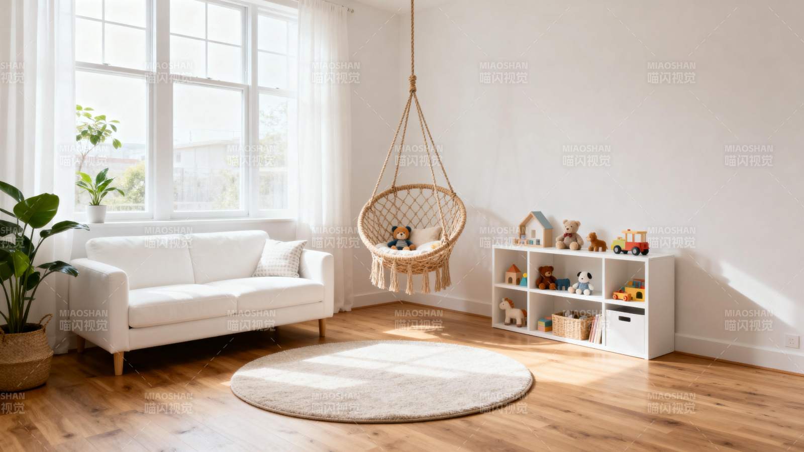 温馨儿童房一角图片