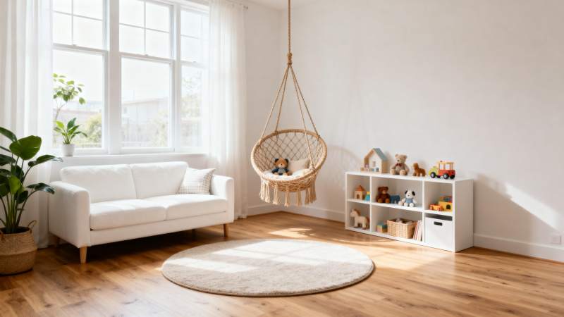 温馨儿童房一角图片