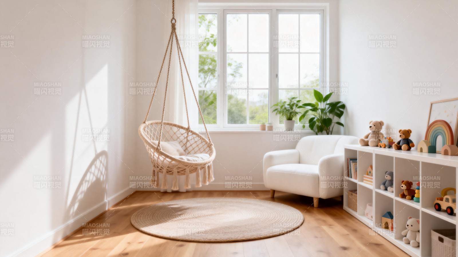 温馨儿童房一角图片