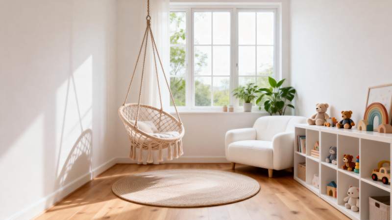 温馨儿童房一角图片