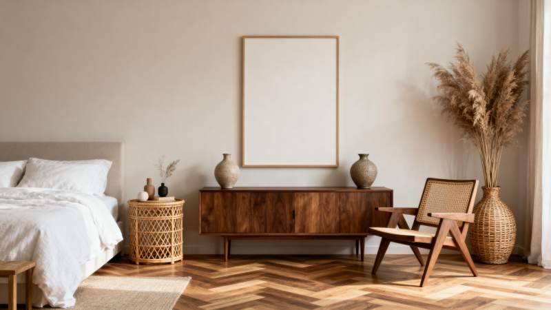 简约卧室布置图片