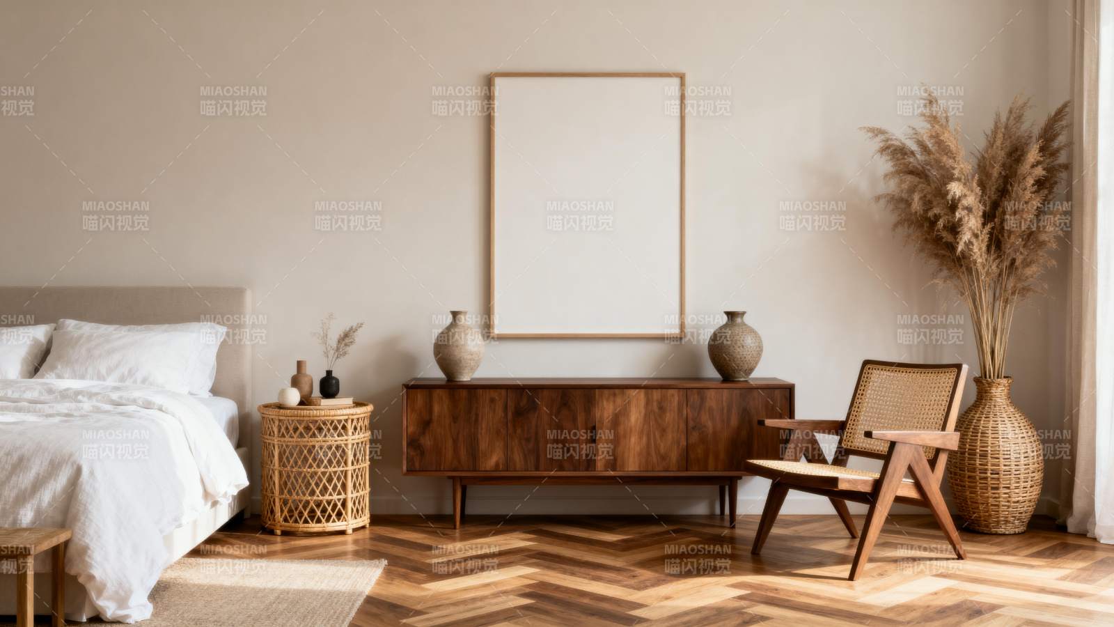 简约卧室布置图片