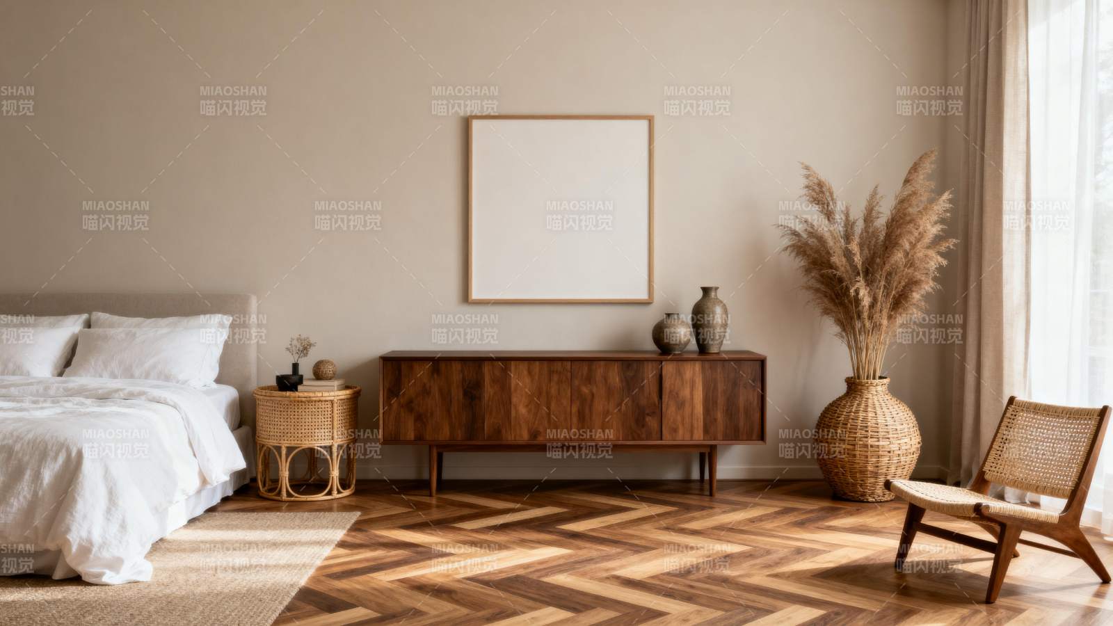 简约卧室 自然风韵图片