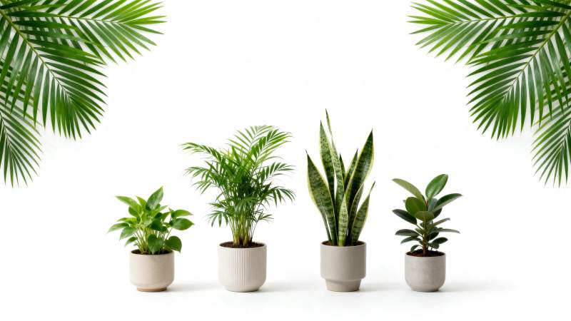 绿植盆栽排列图图片