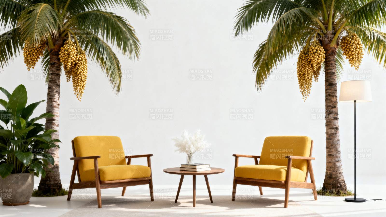 热带风情客厅一角图片