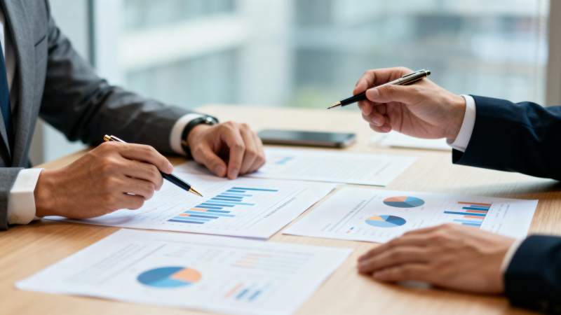 商务会议讨论图表图片