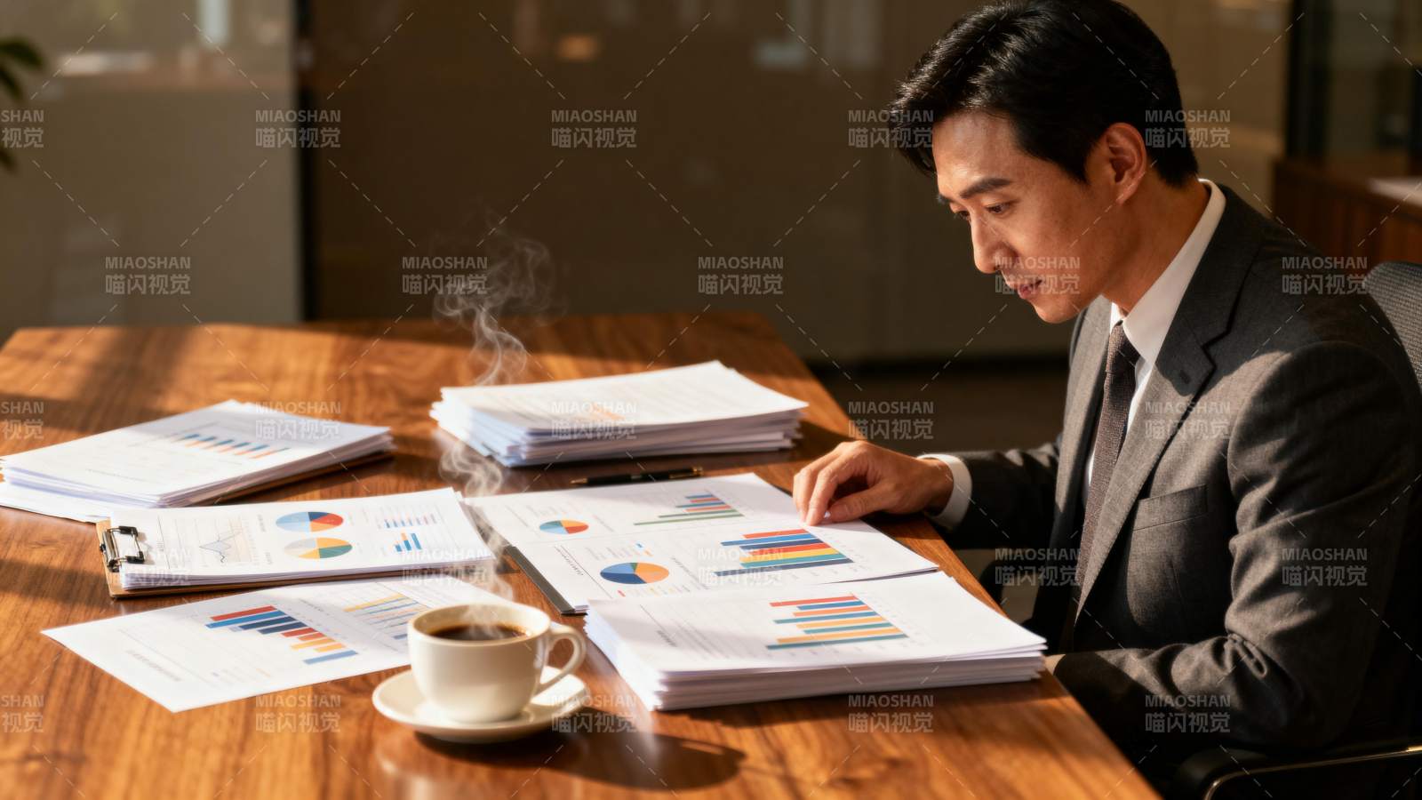 商务人士专注工作图片