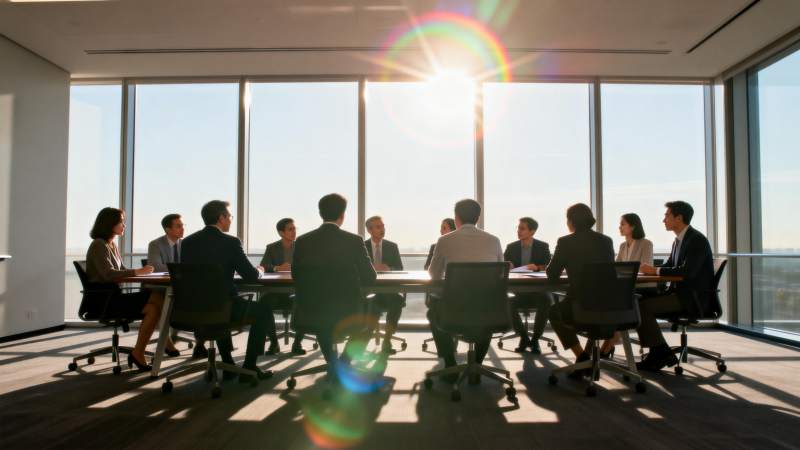 阳光下的商务会议图片