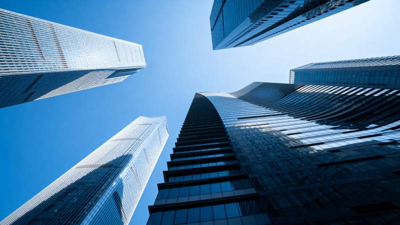 摩天大楼仰视图图片