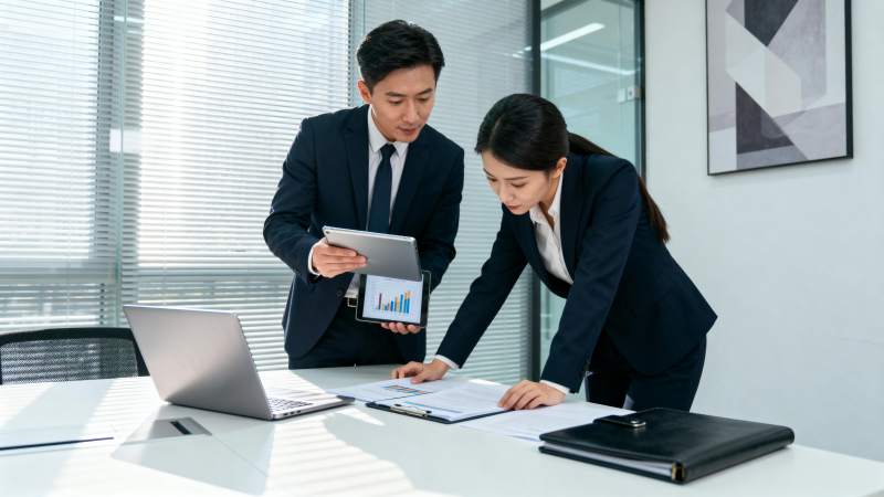 商务人士办公协作图片