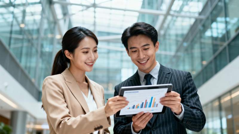 职场双人看数据图片