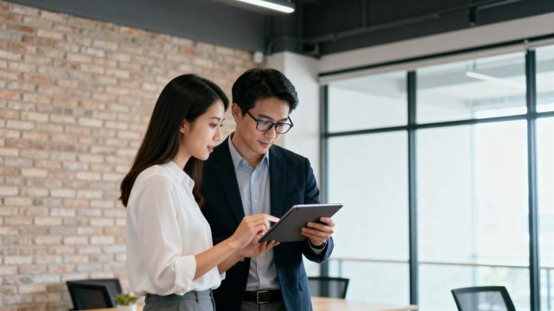 职场协作共看平板图片