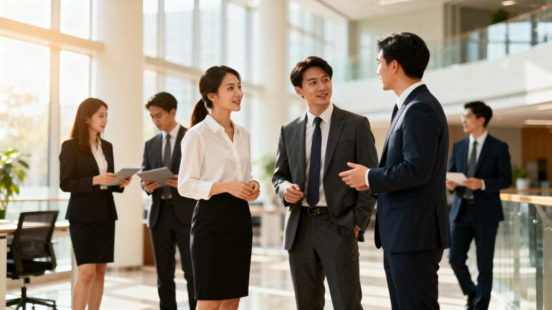 商务人士交流场景图片