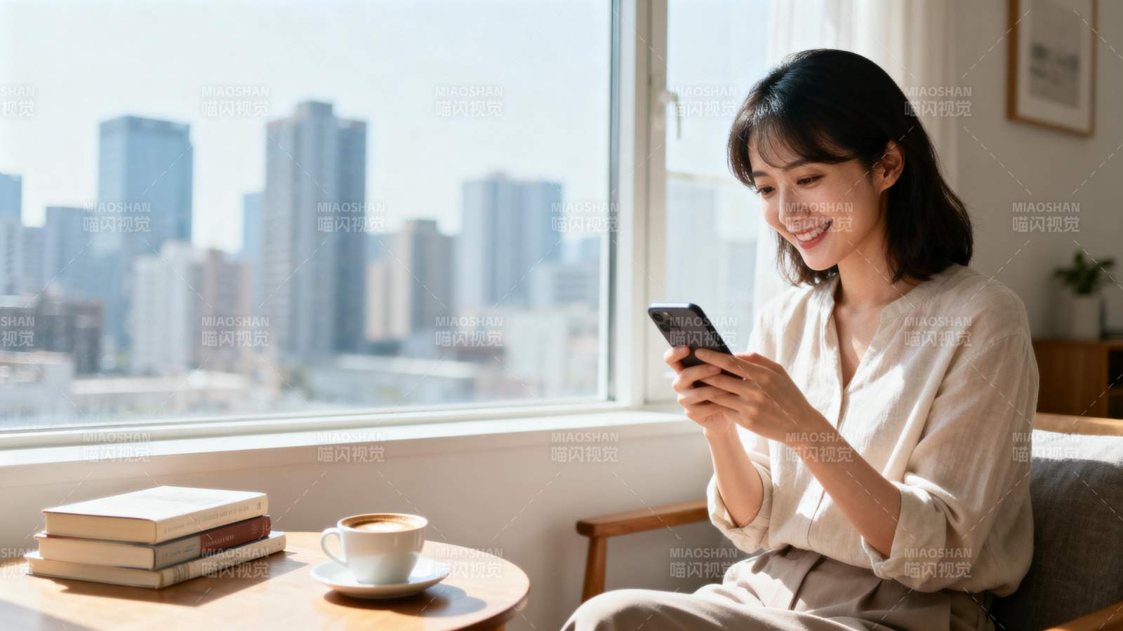 窗边阅读时光图片