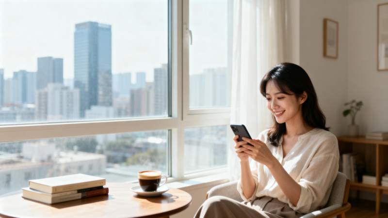 窗边惬意时光图片