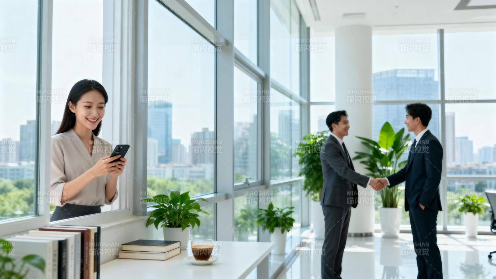 商务洽谈与办公场景图片