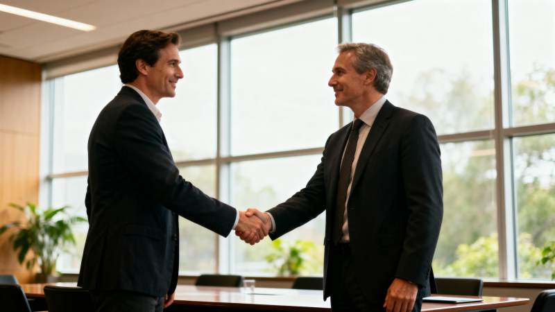 商务握手合作瞬间图片