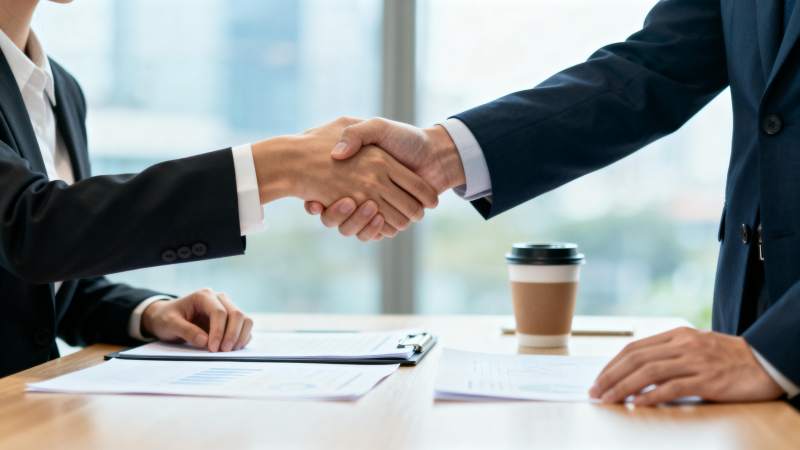商务握手合作签约图片