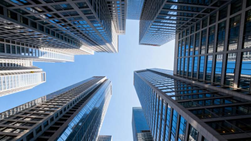 摩天大楼仰视图图片