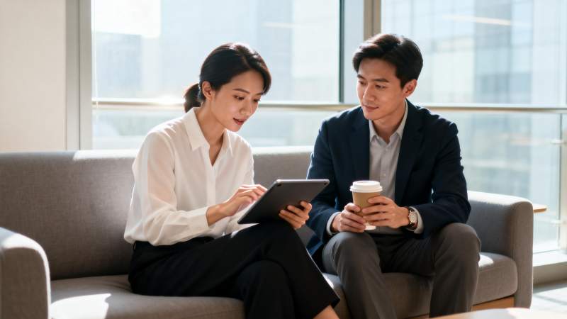 商务人士共商事务图片