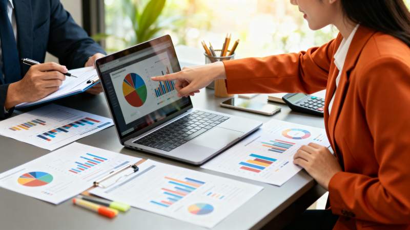 商务会议分析数据图片