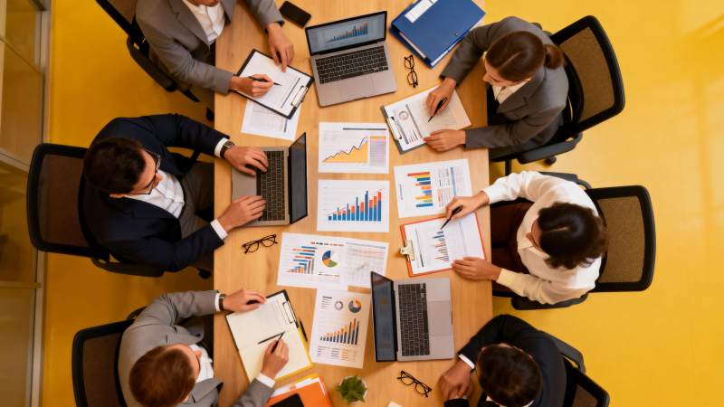 团队会议讨论中图片