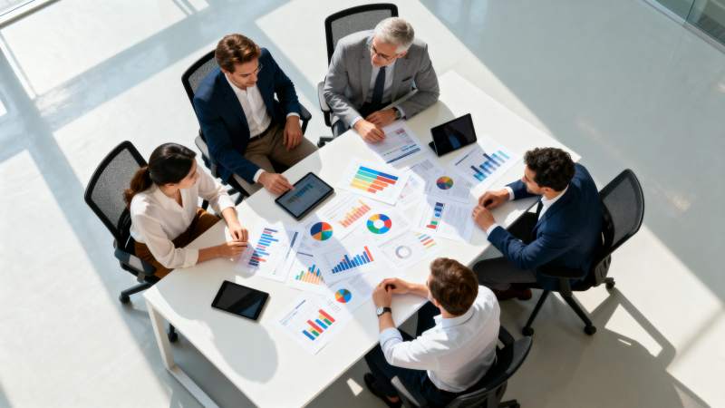 商务会议讨论中图片