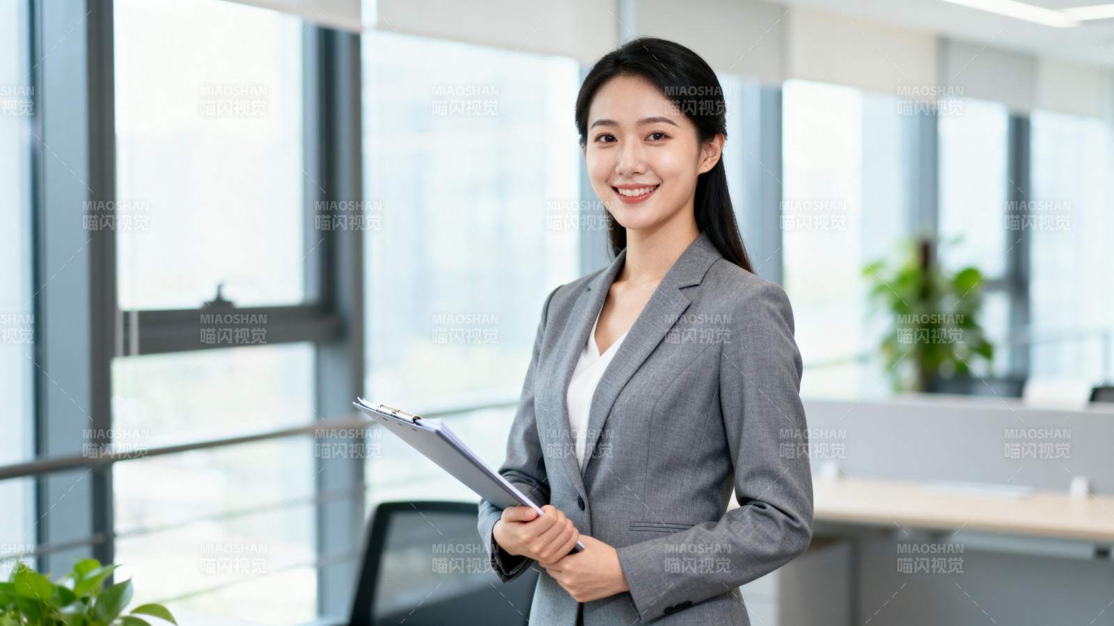 职场女性自信微笑图片