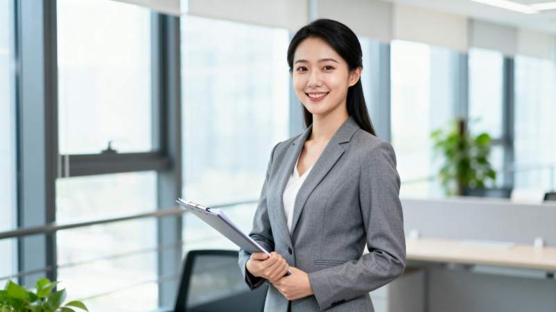 职场女性自信微笑图片