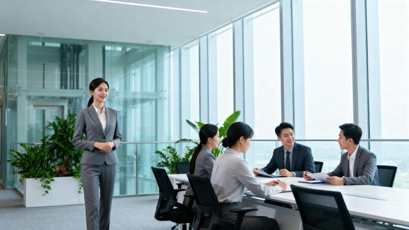 商务会议进行中图片