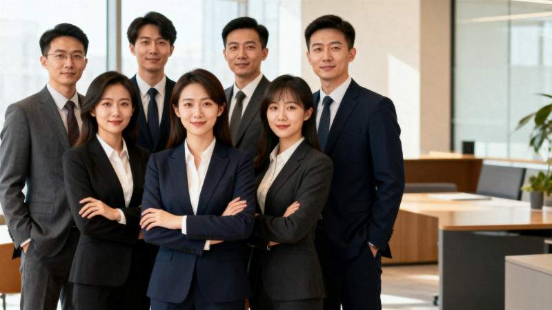 职场精英团队合影图片