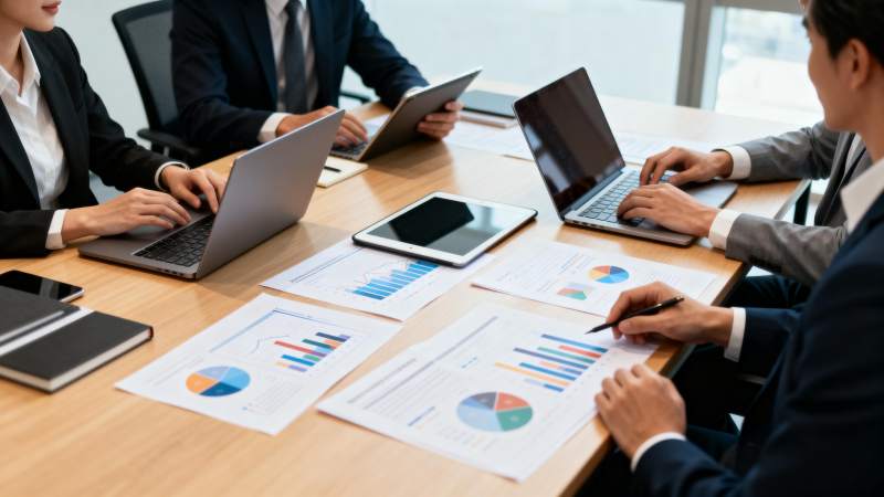 商务会议讨论数据图片