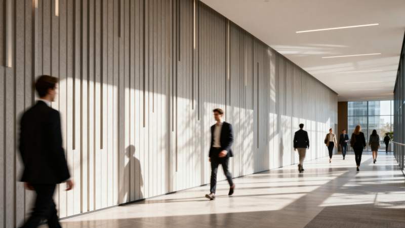 现代走廊行人匆匆图片