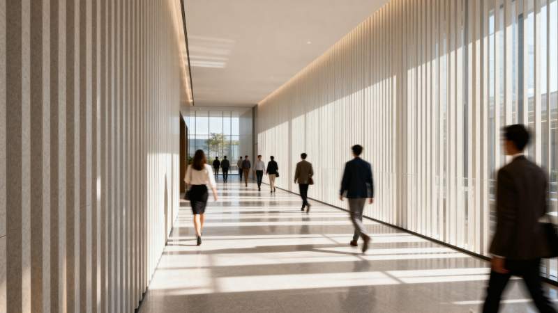 现代走廊行人匆匆图片