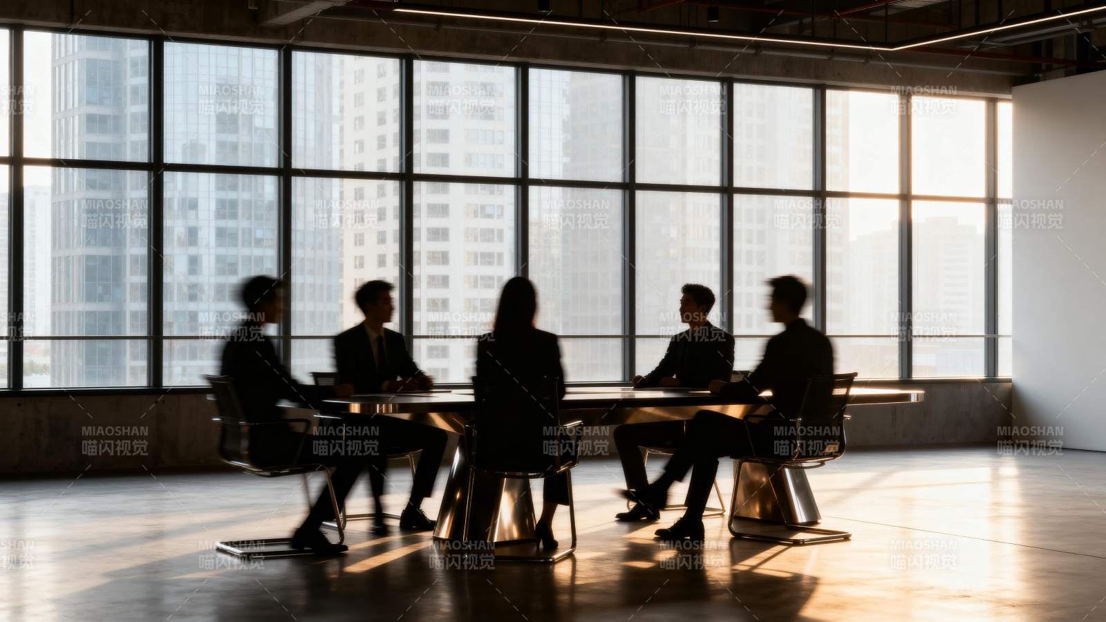 会议室里的剪影图片