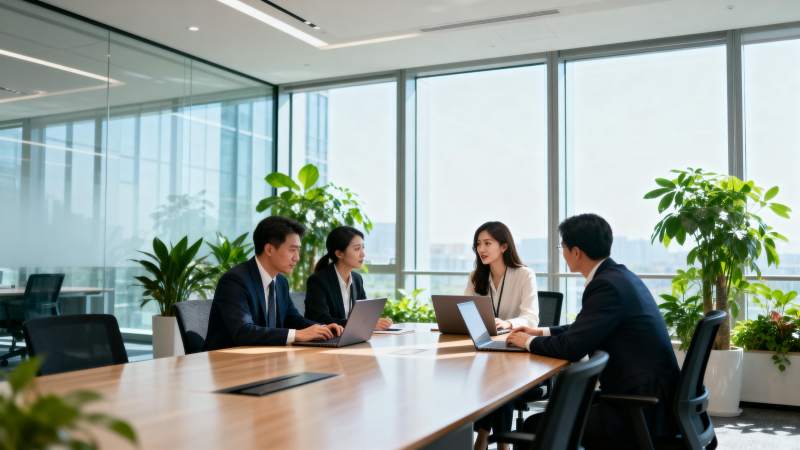 商务会议进行中图片