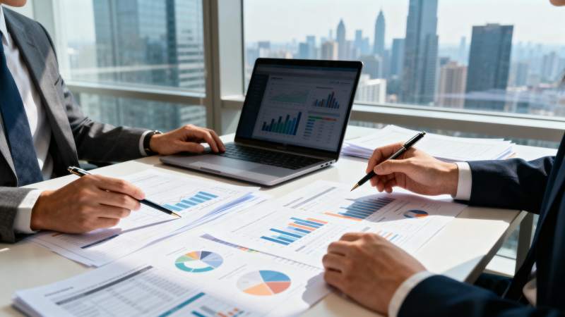 商务会议分析数据图片